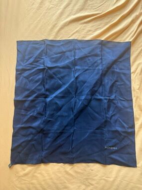 Yves Saint Laurent Deep Navy Blue Silk Scarf